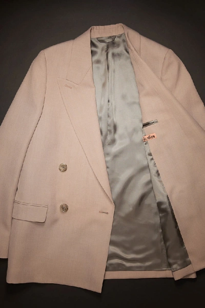 Shop Acne Studios Double-breasted Suit Jacket Mauve Purple