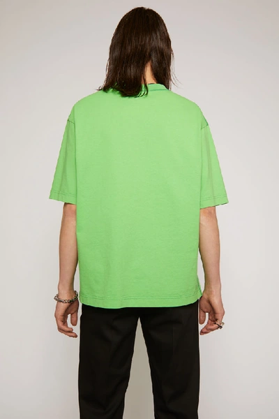 Shop Acne Studios Reverse-logo T-shirt Bright Green