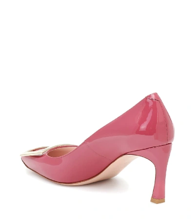 Shop Roger Vivier Belle Vivier Trompette 70 Patent-leather Pumps In Pink