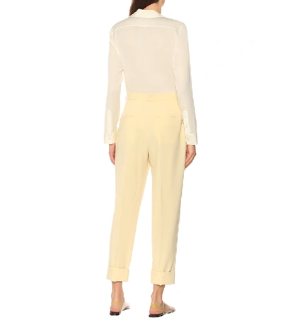 Shop The Row Marta High-rise Cady Pants In Neutrals