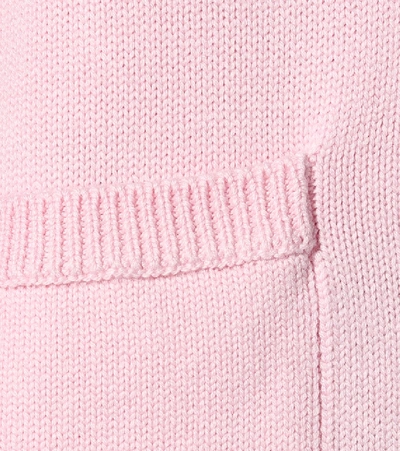 Shop Ganni Relaxed Merino-wool Cardigan In Pink
