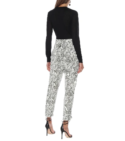 Shop Isabel Marant Badeloisa Zebra-print Leather Pants In Black