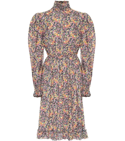 Shop Philosophy Di Lorenzo Serafini Floral Cotton Midi Dress In Multicoloured