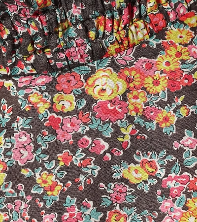 Shop Philosophy Di Lorenzo Serafini Floral Cotton Midi Dress In Multicoloured