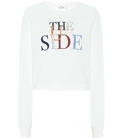 Shop The Upside Faith Cotton-jersey Sweatshirt In White
