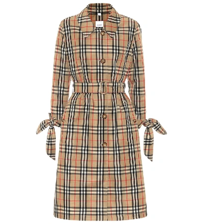 Shop Burberry Claygate Vintage Check Trench Coat In Beige