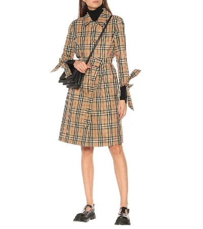 Shop Burberry Claygate Vintage Check Trench Coat In Beige