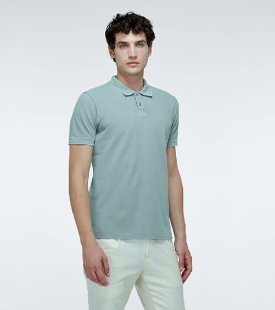 Shop Orlebar Brown Jarret Washed Cotton Polo Shirt In Green