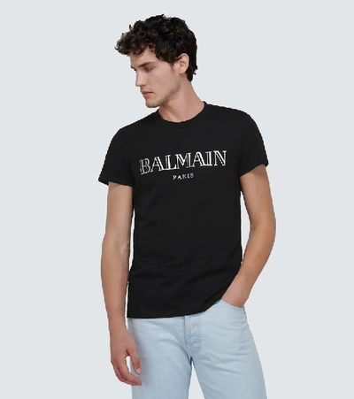 Shop Balmain Paris Vintage T-shirt In Black