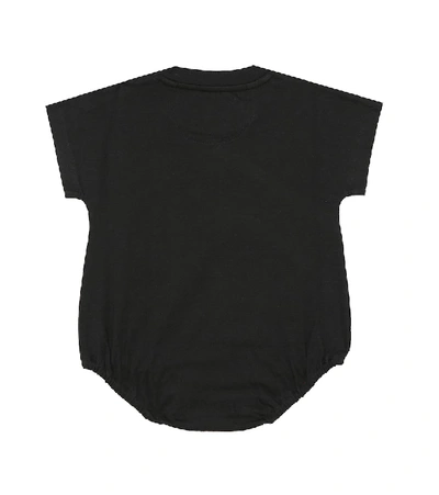 Shop Burberry Baby Berta Cotton Bodysuit In Black