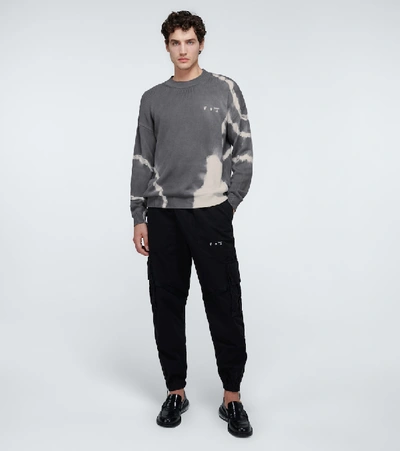 Shop Off-white Tie-dye Crewneck Sweater In Grey