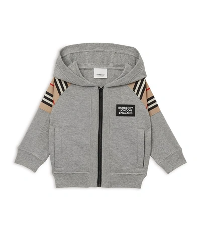 Shop Burberry Kids Icon Stripe Hoodie (6-24 Months)