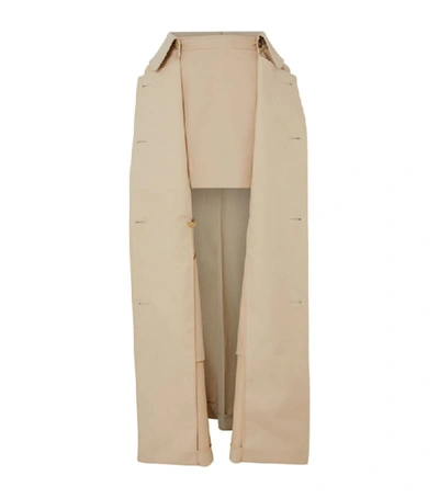 Shop Burberry Detachable Trench Coat Mini Skirt