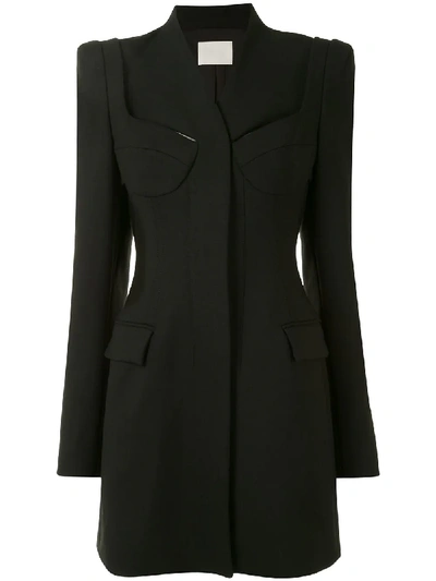 Shop Dion Lee Tailored Bra Blazer Dress In Black