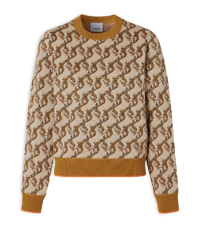 Shop Burberry Unicorn Jacquard Sweater
