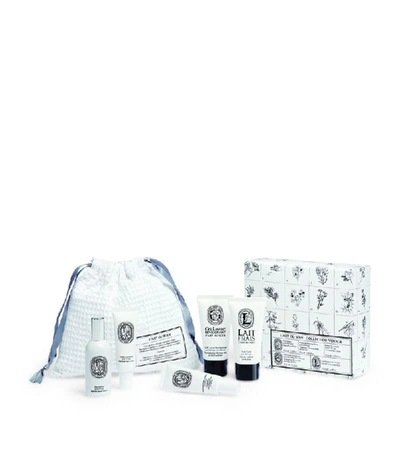 Shop Diptyque Face And Body Care Travel Pouch In White
