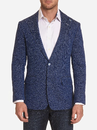 Shop Robert Graham Trinity Sport Coat Long Fit In Blue