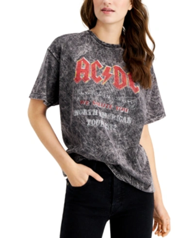 Shop Junk Food Ac/dc Graphic T-shirt In Black Mineral