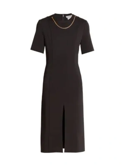 Shop Givenchy Chain-neck Sheath Dress In Black