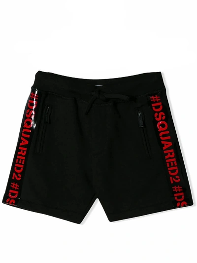 Shop Dsquared2 Black Cotton Shorts In Nero