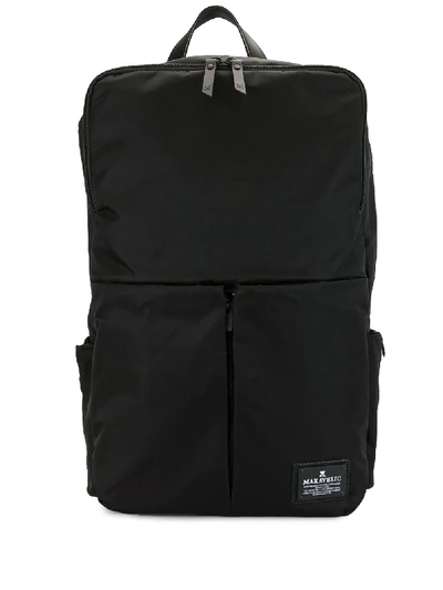 Shop Makavelic Medium Logo-patch Bbc Backpack In Black