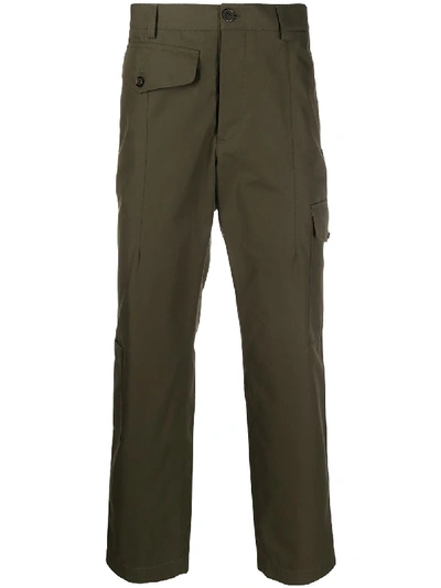 Shop Alexander Mcqueen Multi-pocket Trousers In Green