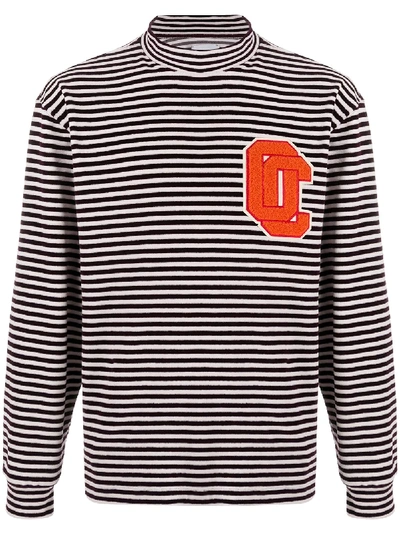 Shop Opening Ceremony Striped Logo Jumper In White