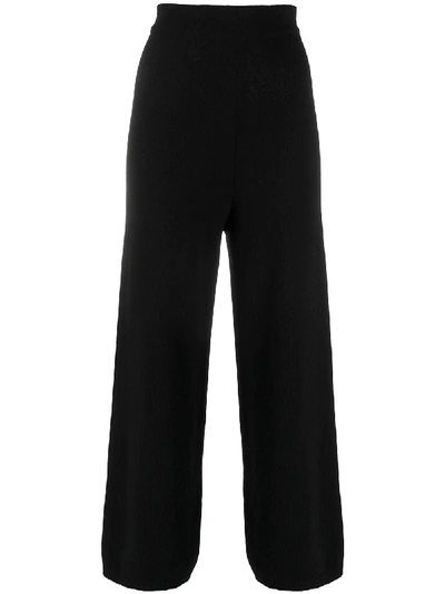 Shop Opening Ceremony Knitted Flared High-waisted Trousers In Black