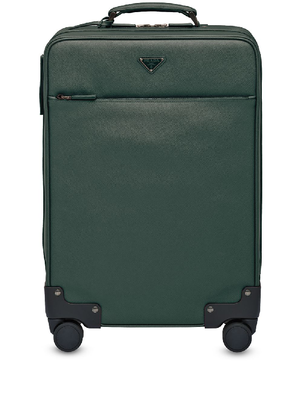 green carry on suitcase