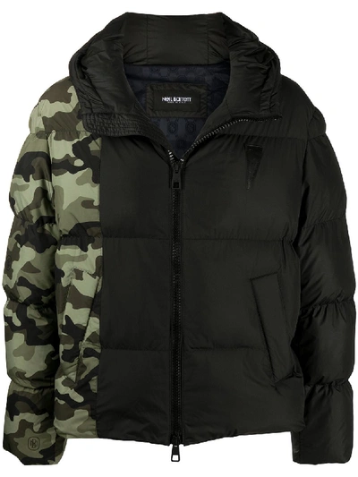 Shop Neil Barrett Camouflage-print Puffer Jacket In Green