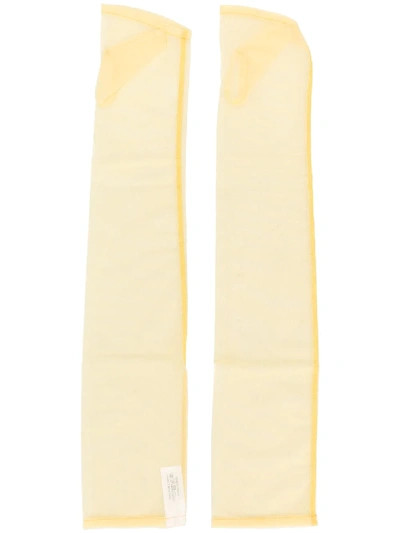 Shop Simone Wild Net Thumb Gloves In Yellow