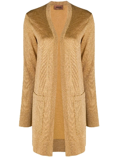 Shop Missoni Relaxed-fit Cardigan In Gold