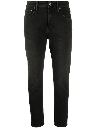 Studios High-rise Straight Cropped Jeans In Vintage Black | ModeSens