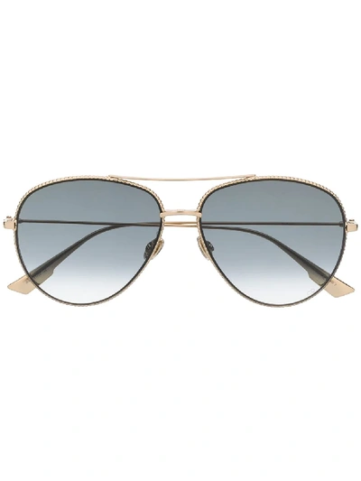 Shop Dior Society 3 Aviator Sunglasses In Gold