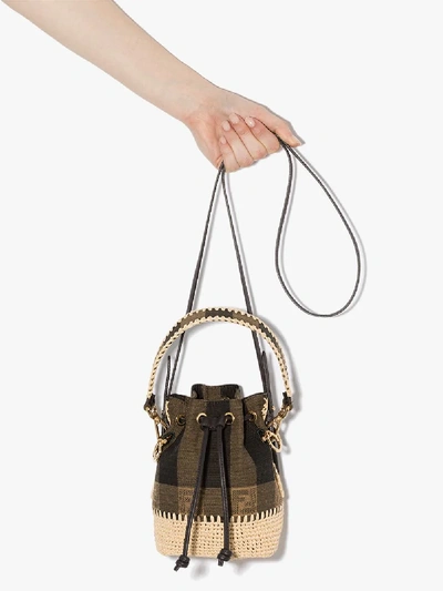 Shop Fendi Mini 'mon Tresor' Beuteltasche In Black