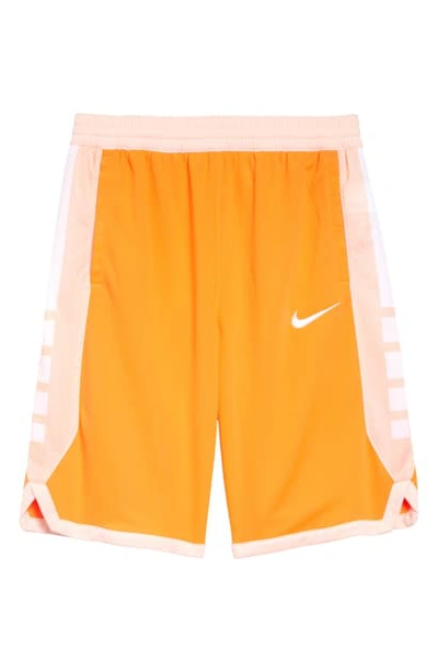 Shop Nike Dry Elite Basketball Shorts In Crimson/ Washed Coral/ White