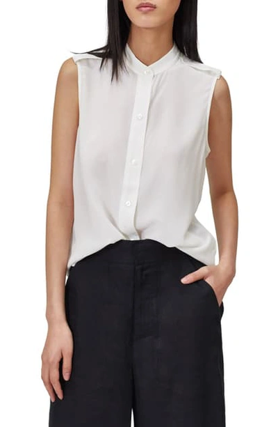Shop Equipment Charlee Sleeveless Silk Top In Bright White