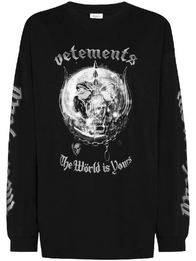 Shop Vetements X Motörhead Long-sleeve T-shirt In Black