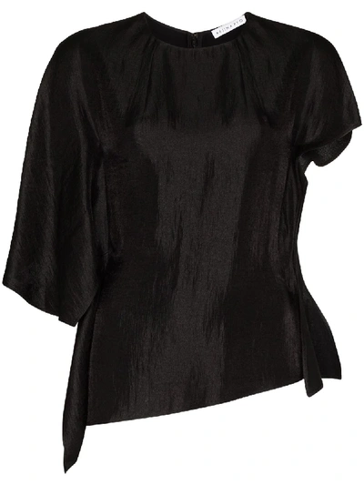 Shop Rejina Pyo Evie Asymmetric Blouse In Black