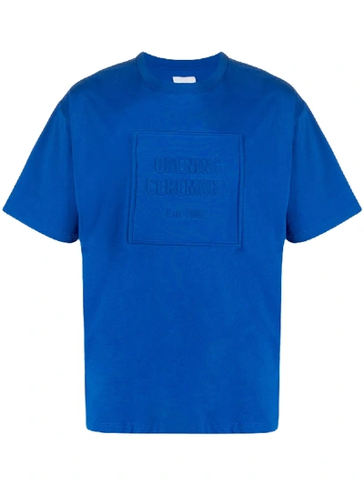 Shop Opening Ceremony Embossed Logo T-shirt In Blue