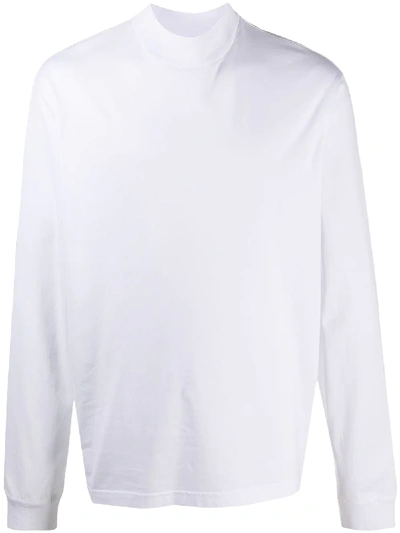 Shop Acne Studios Mock-neck Long-sleeve T-shirt In White