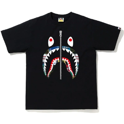 Pre-owned Bape  Patchwork Shark T-shirt Black
