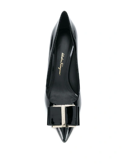 Shop Ferragamo Zeri Leather Pumps