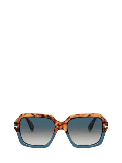 Shop Persol Po0581s Yellow Tortoise/blue Top Sunglasses In 112032