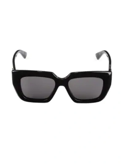 Shop Bottega Veneta 52mm Square Sunglasses In Black