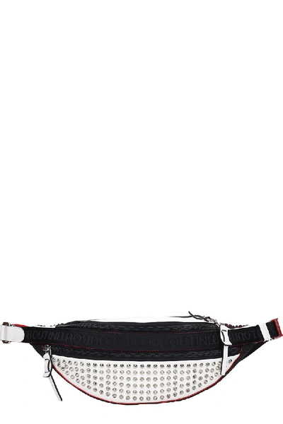 Shop Christian Louboutin Paris Nyc Waist Bag In White Leather And Fabric