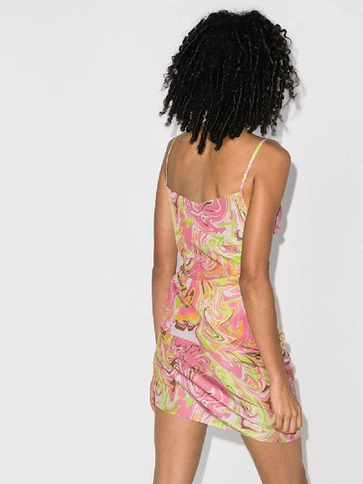 Shop Maisie Wilen Party Girl Marble Print Mini Dress In Pink