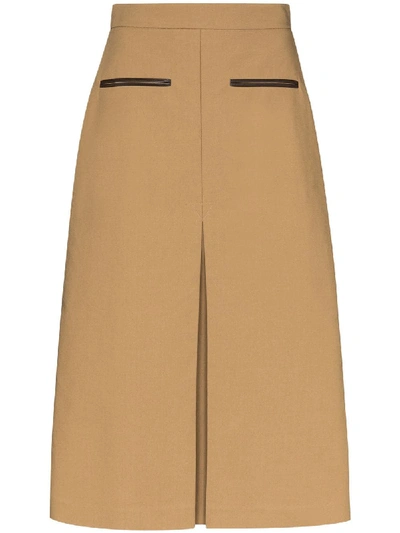 Shop Rejina Pyo Hazel A-line Midi Skirt In Brown