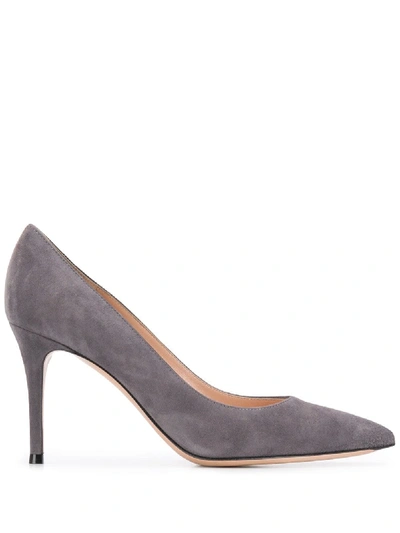 Shop Gianvito Rossi Gianvito 85mm Suede Pumps In Grey