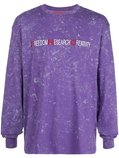 Shop 032c 'freed0m' Sweatshirt In Purple